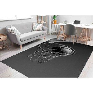 Tapis imprimé ballon de basket - Tapis de gym, paillasson, tapis de motivation, cadeau, tapis en velours - Product Image 3