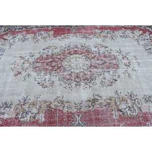 Tapis vintage de grande taille 6,5x9,9 pieds, tapis turc, tapis persan rouge - Product Image 5