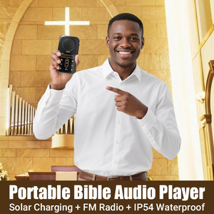 Ricarica solare Christian bibbia Audio Player portatile Mini <span class=keywords><strong>Mp3</strong></span> 1500MAH IP54 Waterproof Swahili linguaggio Audio lettore bibbia - Product Image 6