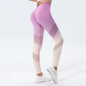 Ropa deportiva personalizada Leggings de Yoga de cintura alta Pantalones de fitness de compresión para mujeres Deportes Gimnasio Leggings de levantamiento de glúteos de secado rápido - Product Image 4