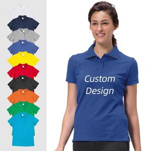 เสื้อโปโลผ้าฝ้าย100% สำหรับผู้หญิงเสื้อยืดเสื้อโปโลโอเวอร์ไซส์โลโก้แบรนด์ของคุณขายส่ง - Product Image 2