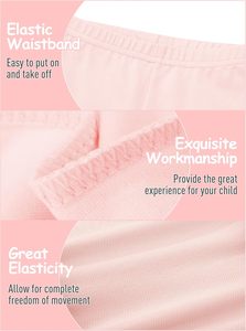 Leggings doux en tricot pour bébés filles, longueur complète, spandex/coton extensible, doux, imperméable, multipack, à porter tous les jours - Product Image 5