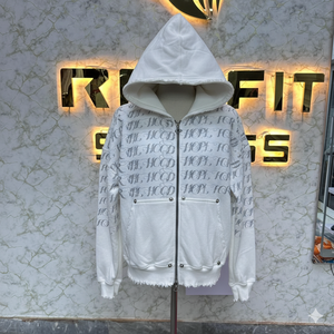 Top Qualité Logo Privé Le Plus Demandé Fermeture Éclair À Capuche Puff Imprimé Fabriqué En Usine Pas Cher Prix Hoodies Hommes Hommes Hoodies - Product Image 1