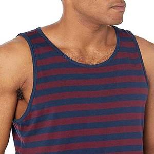 Débardeurs de performance pour hommes, vêtements de sport, compression, coupe ajustée, spandex/polyester, écologiques et à séchage rapide, design rayé - Product Image 3