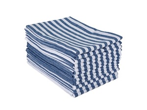 Serviette de cuisine à motif de rayures de golf 100% coton à séchage rapide et durable pour un usage domestique Techniques tissées à carreaux bleus - Product Image 2