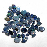 Ópalo natural australiano en bruto, piedra de fuego azul, formas mixtas, piedras preciosas sueltas de 3-10 mm para la fabricación de joyas.