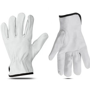 Logotipo personalizable Guantes de trabajo de invierno Transpirable Cuero de grano de oveja Suave resistente a la abrasión para guantes de jardín Equipo de protección - Product Image 5