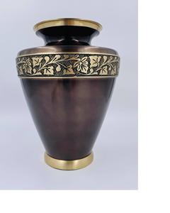 Urne de crémation en laiton Cambria adulte pour cendres humaines cendres d'animaux domestiques avec sac de velours gratuit - Product Image 1