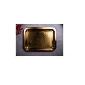 Bandejas de Servicio Modernas de Diseño Más Reciente, Hechas a Mano, Chapadas en Oro, con Bordes Lisos, para Hogar, Hoteles, Bodas y Fiestas - Product Image 1