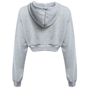 Venta al por mayor transpirable Mujer Crop Hoodies OEM servicio bajo precio liso algodón poliéster para la temporada de invierno en Pakistán - Product Image 2