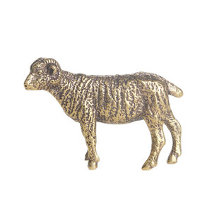 Luxury Brass Sheep Showpiece Decorative Sculpture Animal Style Custom Object Holiday and Christmas Decors Sheep Figurine - Product Image 1
