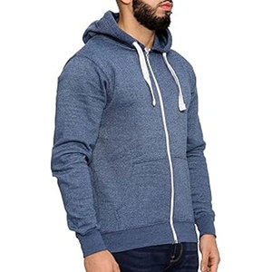 เสื้อกันหนาวมีซิปมีฮู้ดแขนยาวผ้าฟลีซสำหรับผู้ชายแนวสตรีทแวร์ผ้าคอตตอนแบบมีซิปสำหรับฤดูหนาว - Product Image 1