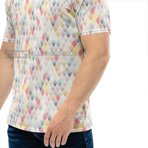 Camisetas de sublimación transpirables para hombres, 100% algodón antiarrugas, estilo único, diseño personalizado, tamaño, la mejor camiseta de sublimación para hombres - Product Image 6
