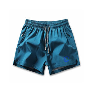 Short de gym à séchage rapide pour hommes avec poches pour téléphone Short d'entraînement respirant pour la course à pied en plein air avec imprimé unique - Product Image 3