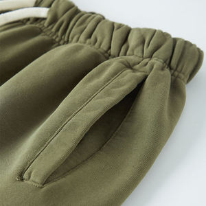 Personalizado en blanco sudor corto cordón ácido lavado vintage liso francés Terry algodón polar Jogger deportes lavado pantalones cortos para hombre - Product Image 2