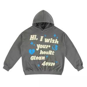 OEM personalizado Unisex 420GSM Sudadera con capucha de lana de peso pesado de talla grande diseño personalizado y Logo Puff impresión temporada de invierno Sudadera con capucha - Product Image 4
