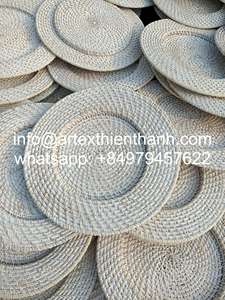 Various Color <b>Rattan</b> Charger Plates New Arrival Trend <b>Rattan</b> Charger Plates Boho Style Handmade Wicker <b>Placemats</b> - Product Image 4