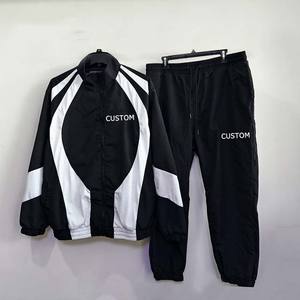 Conjunto de Chaqueta y Pantalón Deportivo Impermeable con Capucha, Estilo Casual, Holgado, Cortavientos de Poliéster para Hombre - Product Image 4