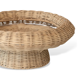 ถาดวางผลไม้หวายรักษ์โลก แท่นวางเสิร์ฟแบบมินิมอล ผลิตจากวัสดุหวายที่ยั่งยืน ผู้จัดจำหน่ายเครื่องครัวจากเวียดนาม - Product Image 4