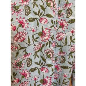 Camisa de Mujer con Estampado Floral, Popelina, Chifón, Tejido de Pana, Cuello con Volantes, para Verano y Otoño, Disponible en Talla XL, Formal e Informal - Product Image 6