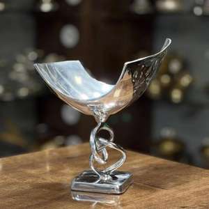 Assiette Moderne Jetable en Aluminium Poli Nickelé de Forme Irrégulière, Écologique, pour Fêtes, Maison, Restaurant, Fruits - Product Image 1