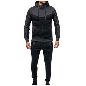 ชุดสูทสำหรับผู้ชายชุดวอร์มมีฮู้ดและกางเกงซับเหงื่อสำหรับผู้ชายชุดวิ่งโลโก้แบบกำหนดเอง - Product Image 3