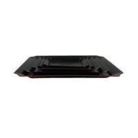 Assiette de Présentation Rectangulaire 8 Pouces en Mélamine Noire – Design Minimaliste, Écologique, Idéale pour Cadeau d'Affaires – Vente en Gros