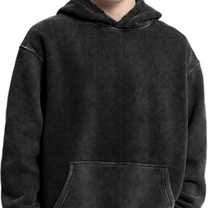 Sudadera con Capucha Extra Grande Personalizable para Hombre, de Algodón Afelpado Lavado, Tejido Grueso y Transpirable para Ropa Urbana de Invierno - Product Image 2
