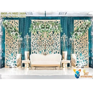 Panneaux de décoration de mariage en métal découpés au laser de concepteur cadre de scène de Style arabe/marocain couleur et taille personnalisées léger londres - Product Image 1