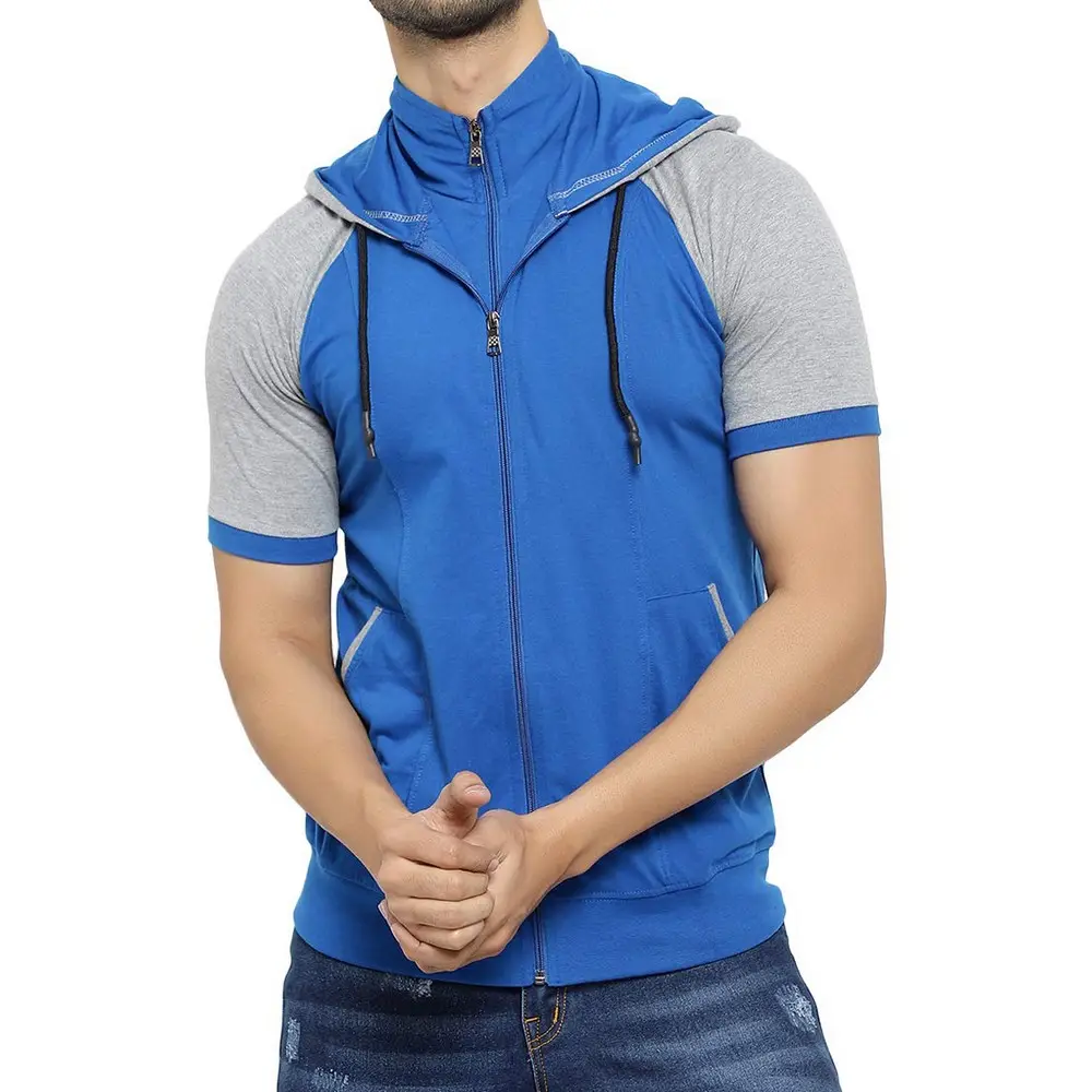Camisa de desempenho atlético com capuz de secagem rápida para homens com capuz para academia de ginástica com absorção de umidade de desgaste ativo personalizável OEM