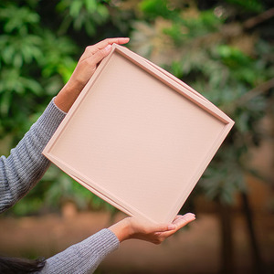 Grand plateau de service en plastique de qualité alimentaire de 12 pouces sans BPA pour micro-ondes, allant au lave-vaisselle, plateau écologique pour la maison - Product Image 5