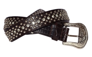 Vente en gros de ceintures décontractées en cuir de vache véritable avec rivets en métal lourd, ceintures de motard unisexes pour adultes punk rock bienvenue OEM - Product Image 3