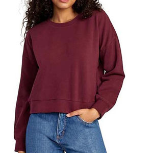 Nueva llegada Crop Top Invierno Polar transpirable de talla grande sudaderas casuales de las mujeres de Pakistán cuello redondo servicio OEM 360g - Product Image 3