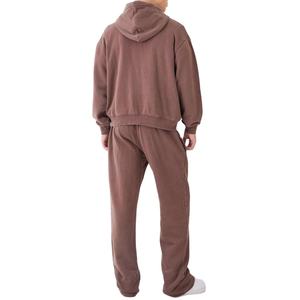 Costume à fermeture éclair 100% coton avec logo personnalisé pour adultes survêtement de jogging respirant pour hommes ensemble deux pièces sur mesure survêtement pour homme - Product Image 5