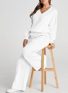Conjunto Deportivo Casual de Dos Piezas Estampado para Mujer, Transpirable, de Secado Rápido, de Algodón/Poliéster, Atuendo de Invierno - Product Image 4