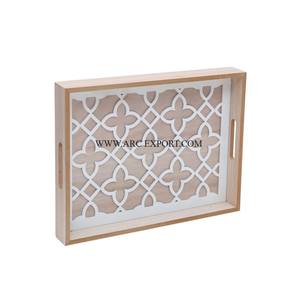 Standard Meilleure Qualité Bois Naturel Élégant Resorts Cuisine Plateaux De Nourriture Conception Avantageuse Grande Taille Table De Mariage Plateau De Nourriture - Product Image 1