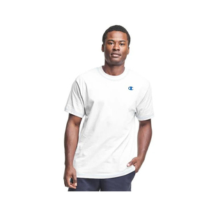 Camiseta Champion Script Ls para Niños, Camisetas Deportivas, Color: Blanco/Azul, 100% Auténtica - Product Image 1