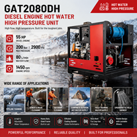 Nettoyeur à eau chaude diesel 55 CV 200 bars 2900 psi 80 L/min pour l'entretien autonome à distance des sites et l'unité de dégivrage des tuyaux