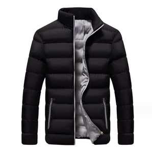 Veste matelassée à capuche en coton rembourré coupe-vent neuve, col montant, décontractée, épaisse, hiver, logo personnalisé, design frontal - Product Image 5