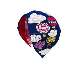 Exclusive Hot Air Balloon Cloud Themed <b>Headbands</b> Fashion Accessories Beautiful Colorful Turban Style <b>Headbands</b> Seed Glass Beads - Product Image 1