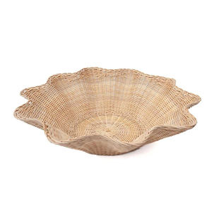 Bol ondulé en rotin tissé à la main spécial coloré panier de fruits en osier naturel décoratif pour Table à manger et décor à la maison - Product Image 2