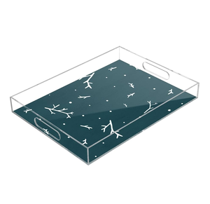 Accesorios de Bar Copa de vino Acrílico Bandeja de servicio Impresión Decorativa Diseño personalizado Bandeja acrílica rectangular - Product Image 4