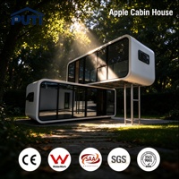 Cabane de luxe Apple de 26 m², maison préfabriquée modulaire, résistante aux ouragans, pour utilisation en hôtel ou en complexe hôtelier