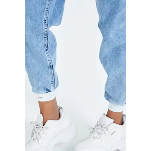 High Wholesale OEM Custom <b>Women's</b> Denim Pants Skinny Fit 100% Cotton Eco-Friendly Casual <b>Summer</b> Lace Rivet - Product Image 5