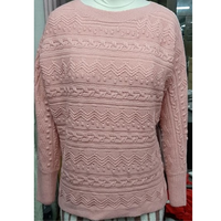 Pull en maille jacquard 100% acrylique à col rond, longueur régulière, manches longues, style formel, motif à carreaux pour femmes