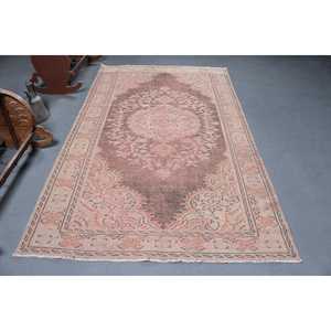 Tapis turc vintage, tapis de 5,2 x 9 pieds, tapis persan rouge brun - Product Image 1