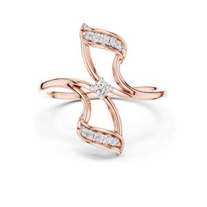 Anillo Floral con Diamante de Laboratorio Redondo Brillante de 0.099 CT para Mujer, Claridad VVS-VS EF, Cultivado por CVD, Oro de 18K, 14K, 10K y Plata 925 - Product Image 1