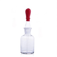 Flacon compte-gouttes en verre borosilicaté transparent 3.3 avec pipette compte-gouttes à embout en caoutchouc, col émaillé, capacité 30ml-250ml, graduation imprimée