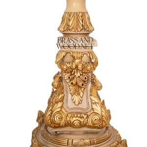 Columna Decorativa de Madera Ornamentada de Lujo - Product Image 5