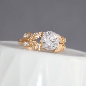 14K 18K or massif cultivé en laboratoire CVD HPHT bague en diamant IGI certifié élégant bijoux cadeau pour fille femmes à la main bague fine - Product Image 5